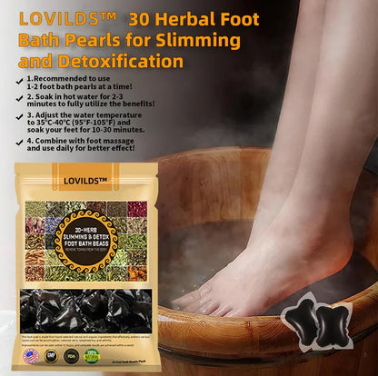 LOVILDS™ 30-Herb Slimming & Detox Foot Bath Beads-🦵👩‍⚕️(LANA Certification, Lymphatic Association of America)